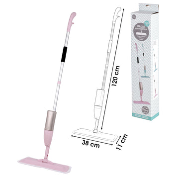 750ml Pink Fine Mist Spray Mop Cleaner With Microfibre Pad