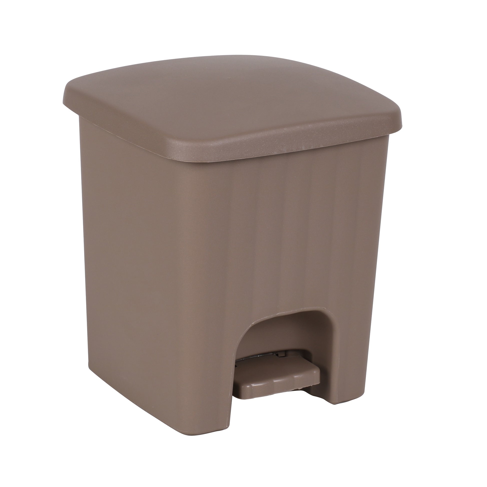 Plastic 5 Litre Brown Bin with Pedal Lid Waste Dustbin