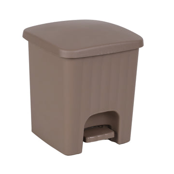 Plastic 5 Litre Brown Bin with Pedal Lid Waste Dustbin