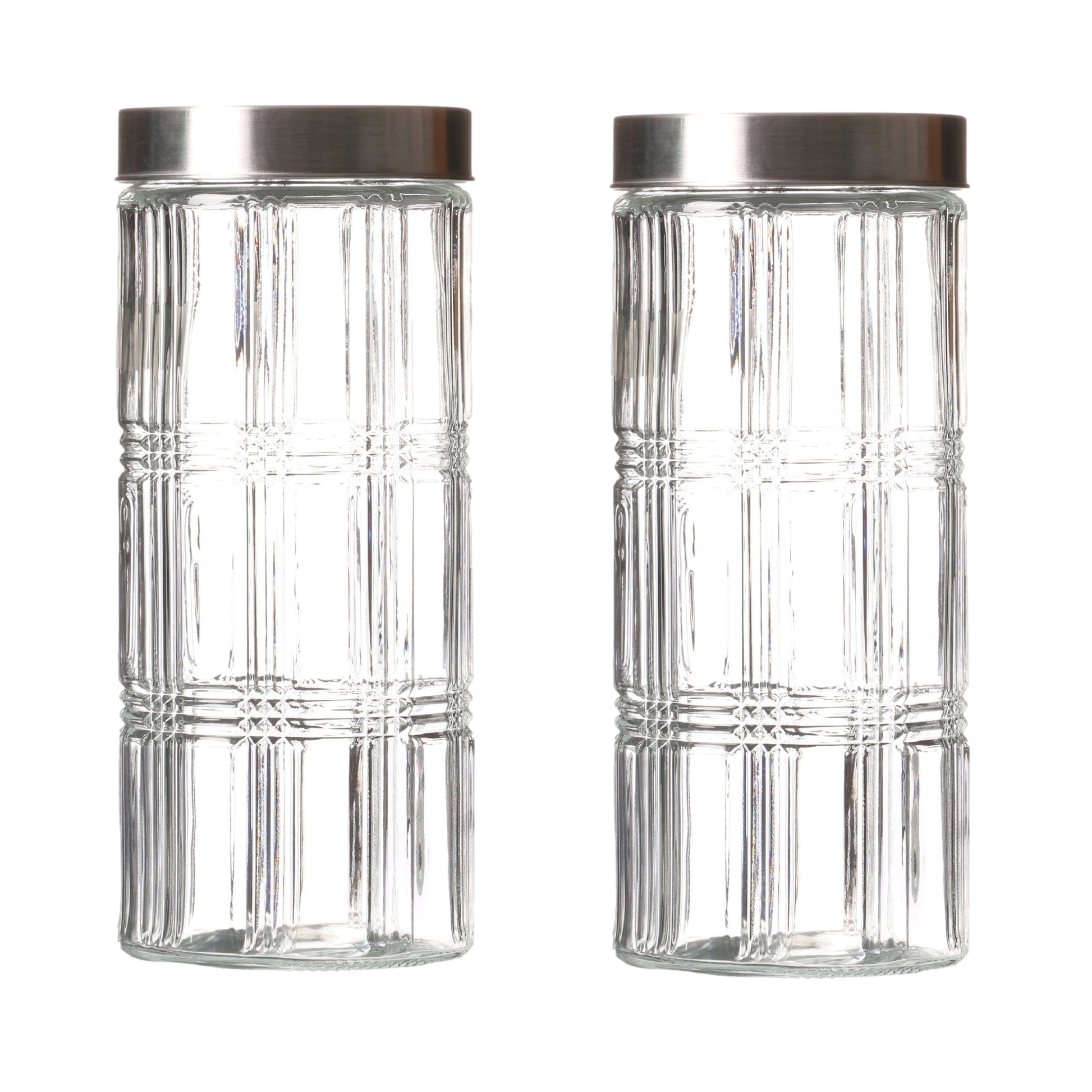 2Pcs 2.2L Glass Pasta Storage Jar