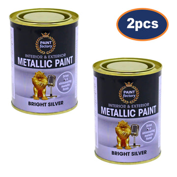 2PCS Colour It 300ml Metallic Silver Paint