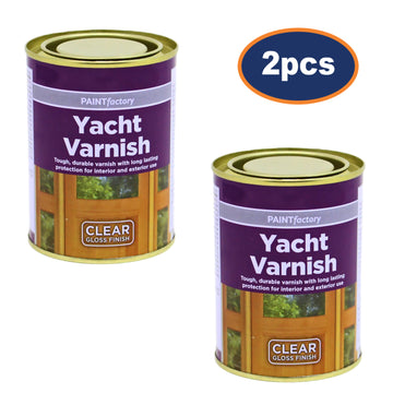 2PCS 300ml Yacht Varnish Outdoor Wood Interior Exterior Protection Gloss Finish