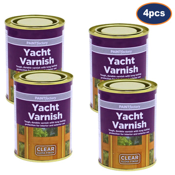 4PCS 300ml Yacht Varnish Outdoor Wood Interior Exterior Protection Gloss Finish