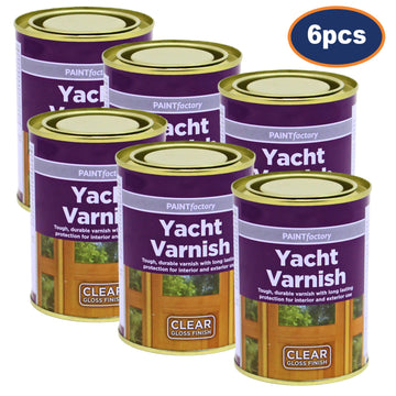 6PCS 300ml Yacht Varnish Outdoor Wood Interior Exterior Protection Gloss Finish