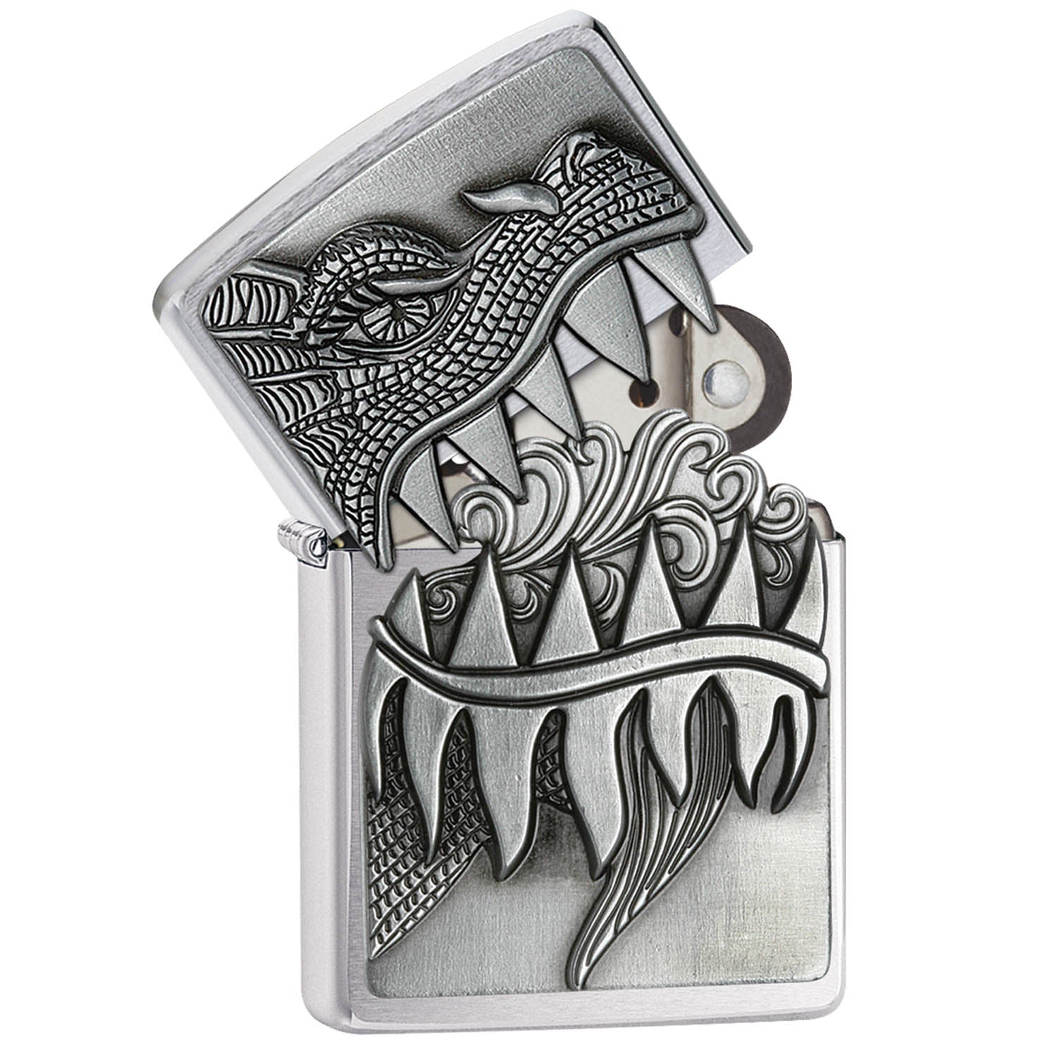 Zippo Fire Breathing Dragon Windproof Flame Lighter