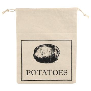 Reusable Cotton Potato Bag With Drawstring