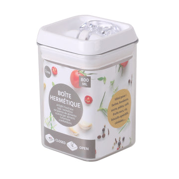 Plastic Medium 0.8L Pasta Rice Food Canister Airtight Jar