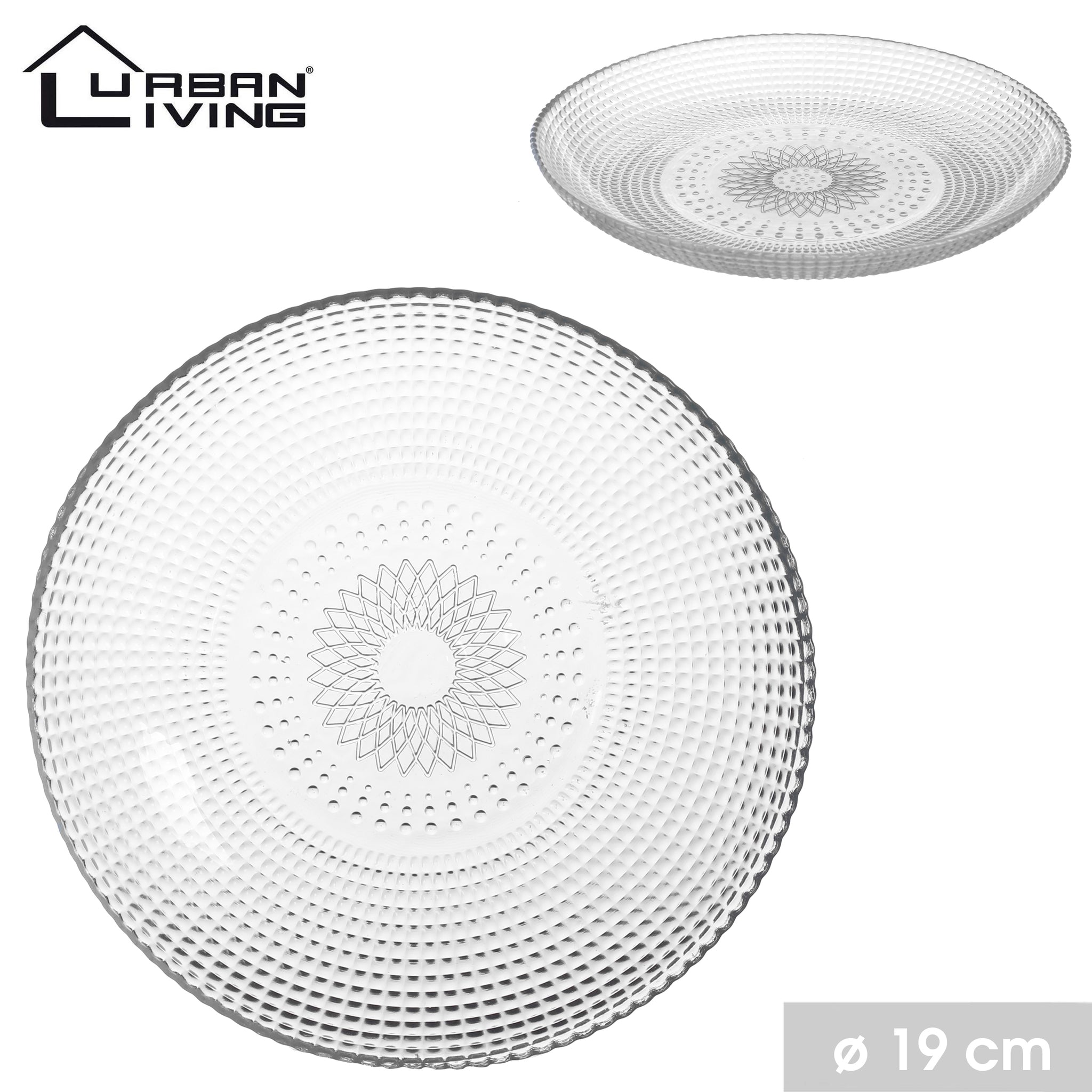 19cm Classic Round Dinnerware Glass Plate