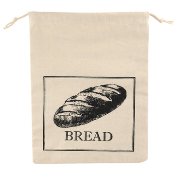 Reusable Cotton Bread Bag With Drawstring
