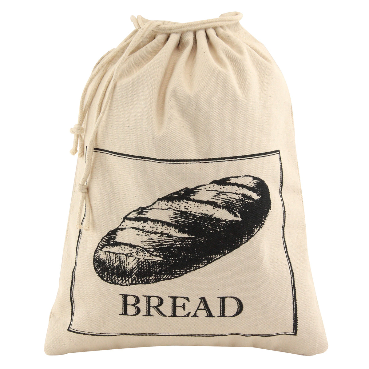 Reusable Cotton Bread Bag With Drawstring
