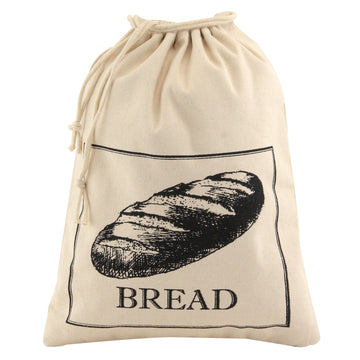 Reusable Cotton Bread Bag With Drawstring
