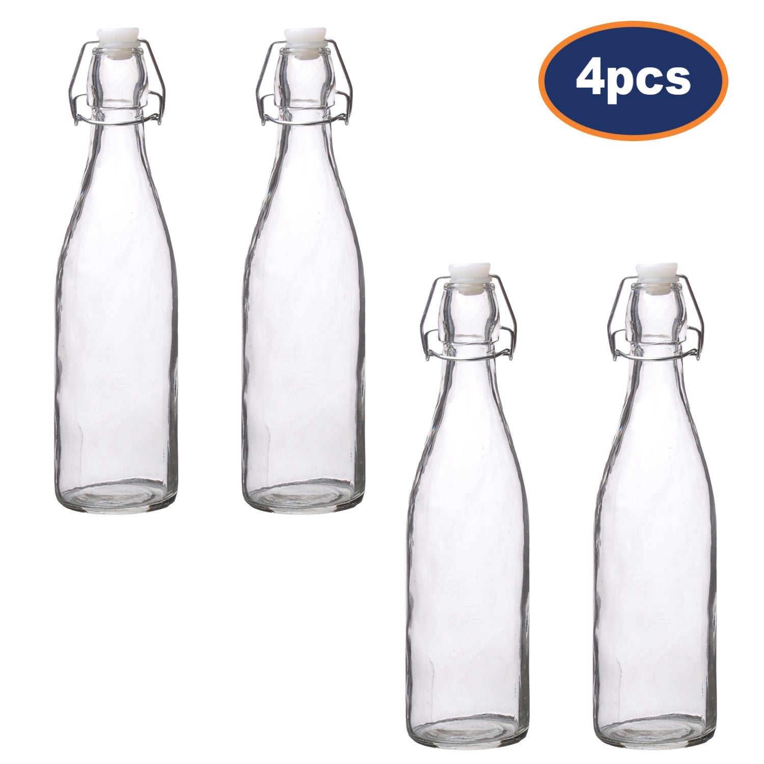 4Pcs 500ml Vintage Preserving Air Tight Glass Bottle