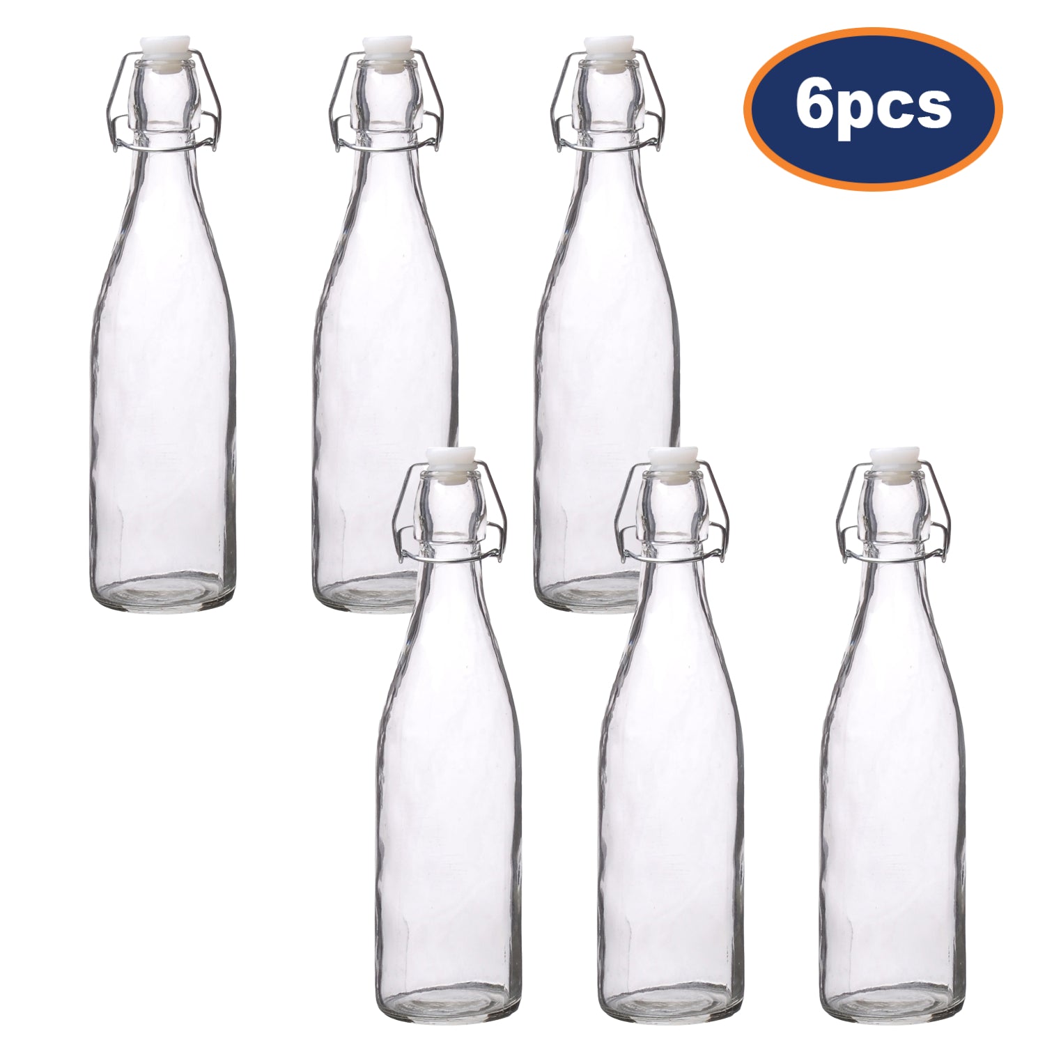 6Pcs 500ml Vintage Preserving Air Tight Glass Bottle