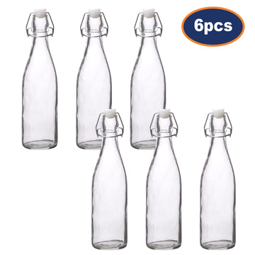 6Pcs 500ml Vintage Preserving Air Tight Glass Bottle