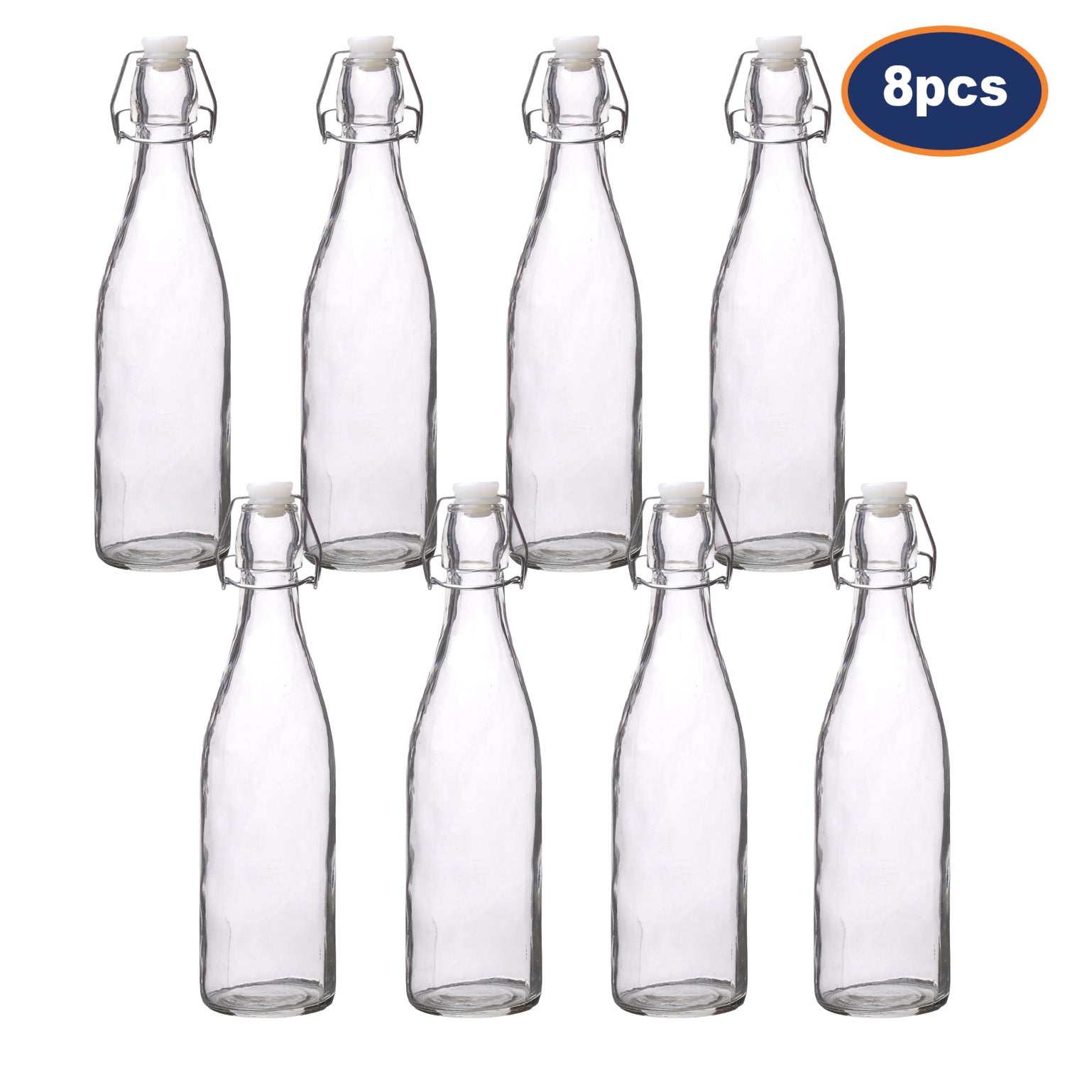 8Pcs 500ml Vintage Preserving Air Tight Glass Bottle