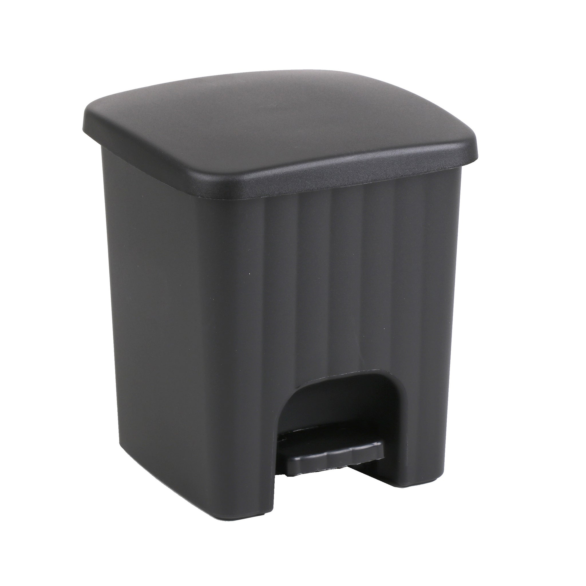 Plastic 5 Litre Black Bin with Pedal Lid Waste Dustbin