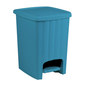 Plastic 20 Litre Turquoise Bin with Pedal Lid Waste Dustbin