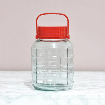 2L Glass Food Storage Container With Lid & Handle