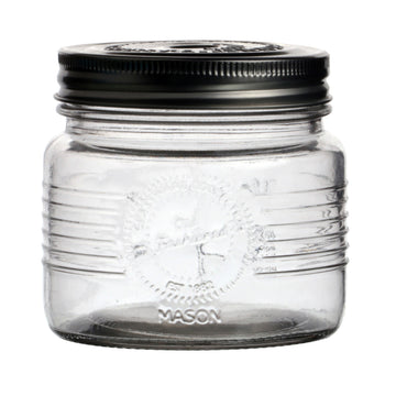 Small Glass 0.5L Food Storage Canister Airtight Jar