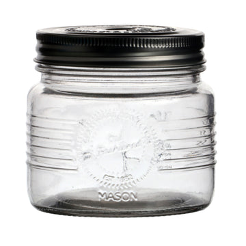 2Pcs 500ml Glass Airtight Lid Preserving Storage Jar