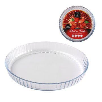 1.6L Glass Round Oven Safe Pie Baking Dish