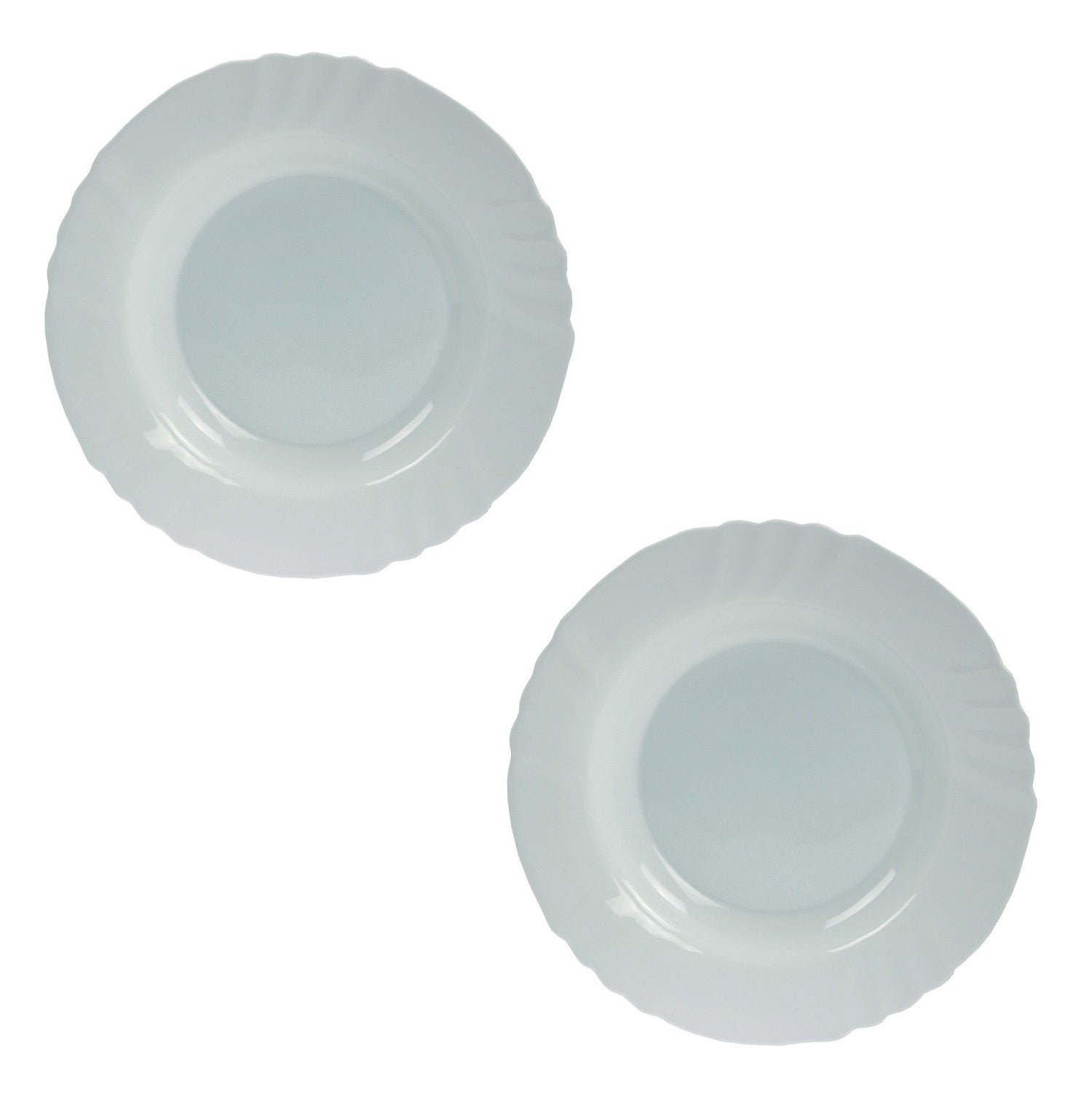 Set Of 2 Bormioli Rocco 23cm Opal Glass Plate