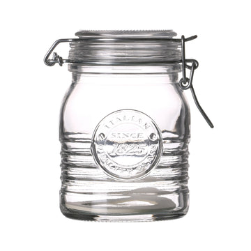 2pc Bormioli Rocco Officina 1825 500ml Airtight Clip Top Jar