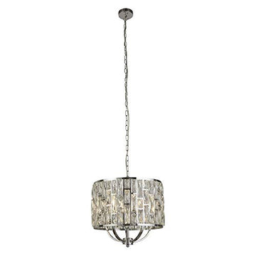 Bijou 5 Light Chrome & Crystal Glass Pendant