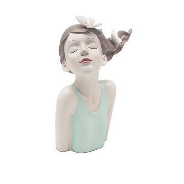 27cm Ceramic Green Papillon Chic Figurine