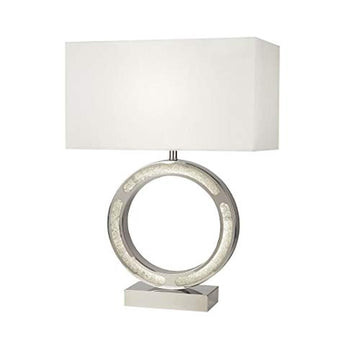 Alaska Chrome & Glass LED Base Table Lamp