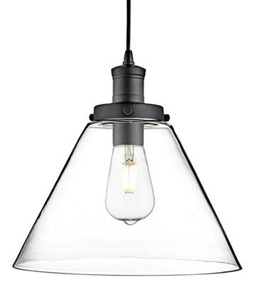 Pyramid Matt Black Ceiling Pendant