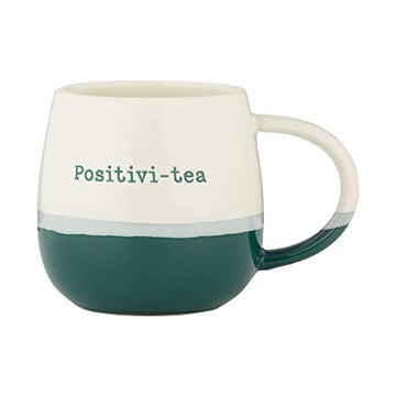 340ml Porcelain Mug Positivi-Tea Quote Ceramic Tea Cup