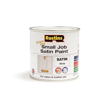 250ml Rustins Quick Dry Satin White Paint