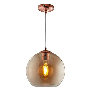 Balls 35cm Antique Brass  Amber Glass Pendant Light