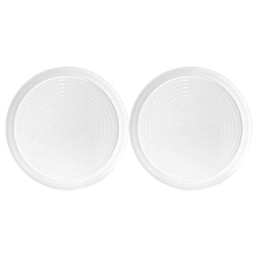 2pcs 32cm Narrow Rimmed White Porcelain Pizza Serving Dish