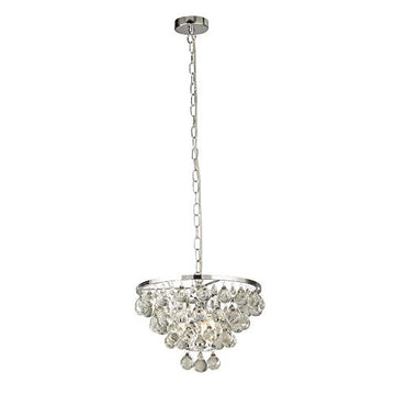 Michelle 4 Lights Chrome With Rain Drop Glass Pendant