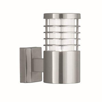 Satin Silver Stainless Steel Outdoor Wall Light