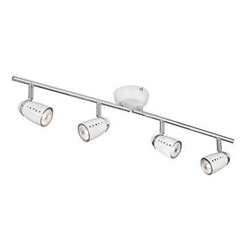 Pluto 4 Light White & Chrome Bar Spotlight