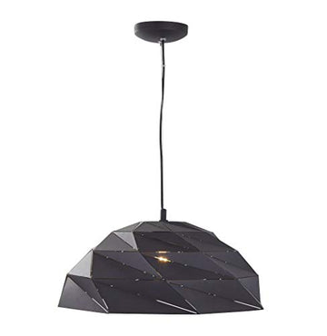 Searchlight Origami Dome Pendant Sanded Black