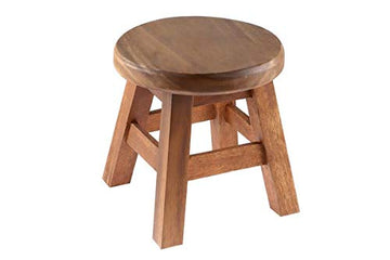 26cm Kiddie Round Chair Hevea Wood Step Stool