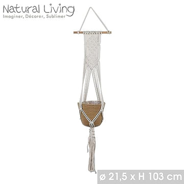 Macrame White Hanging Basket