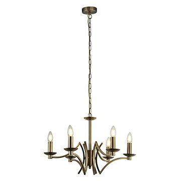 Ascot 6 Light Antique Brass Pendant