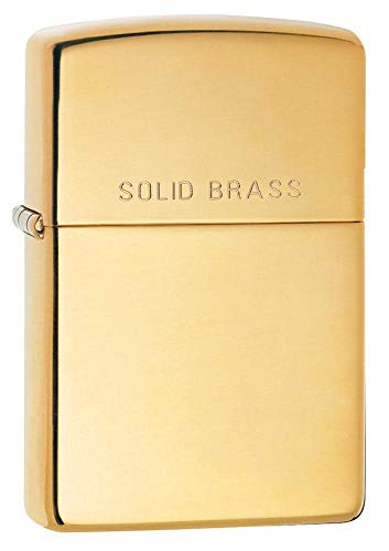 Zippo Classic High Polish Solid Brass Windproof Flame Lighter