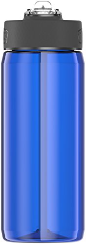 530ml Blue Hydration Straw Water Bottle Push Button Lid