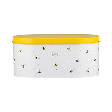 Sweet Bees 10L Yellow Bread Bin