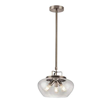 10inch Opal Ball Satin Silver Single Ceiling Fitting Pendant Light