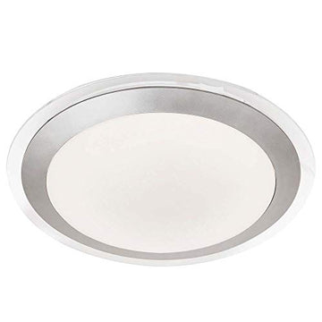 Chester Acrylic & Silver IP44 LED Bathroom Flush