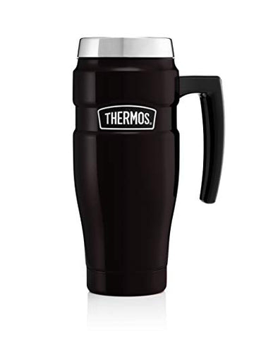 Thermos 470ml Black Vacuum Flask with Handle