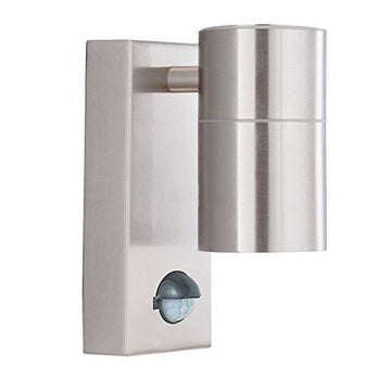 Metro LED Light With Sensor Stainless Steel IP44 Wall Light