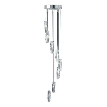 3 Lights Chrome Clear Glass Balls Flush Ceiling Mount Fitting Light